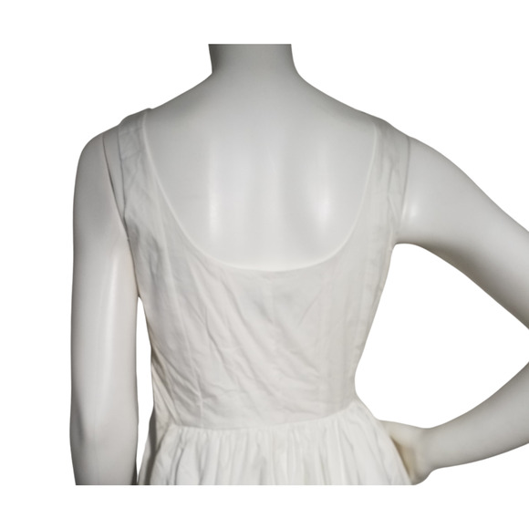 J.Crew Josie Fit & Flare Mini Dress White Poplin Cotton Size 00 NWT - Picture 4 of 8